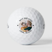 Aangepaste beste pap ooit Aangepaste fotosnelweg Golfballen (Voorkant)