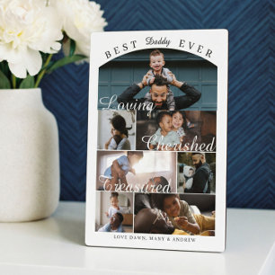 Aangepaste 'Beste Papa Ooit' Familie Fotocollage A Fotoplaat