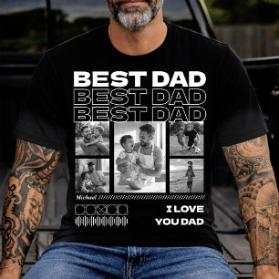 Aangepaste 'Beste Papa Ooit' Fotocollage, Vaderdag T-shirt