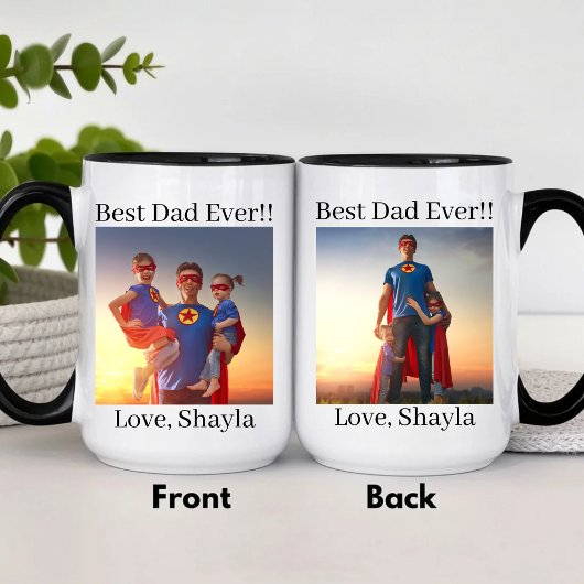 Aangepaste Beste Papa Ooit Superheld Vaderdag  Mok
