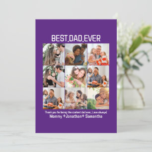 Aangepaste Beste Papa Ooit Vaderdag 9 Foto Collage Feestdagenkaart