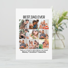 Aangepaste Beste Papa Ooit Vaderdag 9 Foto Collage Feestdagenkaart