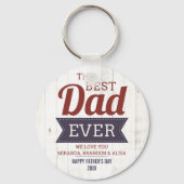 Aangepaste beste vader ooit vader`s dag foto sleutelhanger (Voorkant)