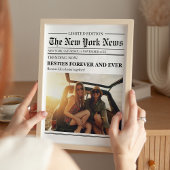 Aangepaste Beste Vriend Bestie Krant Art Print