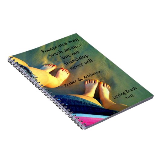 Aangepaste Beste Vriend Strand Herinneringen Notitieboek (Rechterzijde)