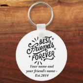Aangepaste Beste Vrienden Sleutelhanger – Meisjes  (Achterkant)