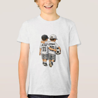 Aangepaste Beste Vrienden Voetbal Jongens Kids T-S Tri-Blend Shirt