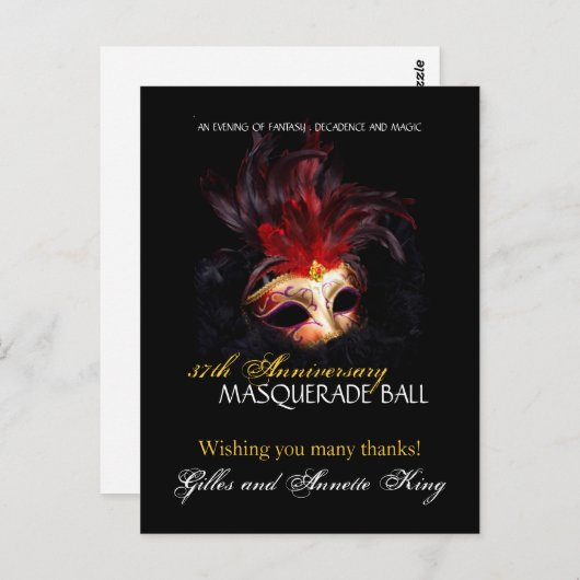 Aangepaste bestelling - Gilles en Annette Briefkaart (Voorkant / Achterkant)