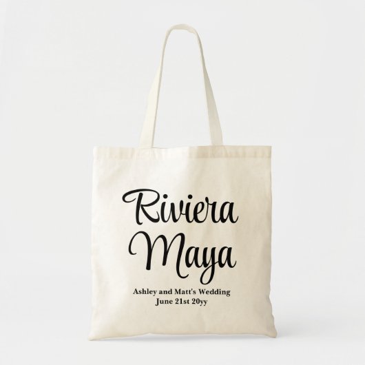 Aangepaste Bestemming Trouw Welkom bij Riviera May Tote Bag (Voorkant)