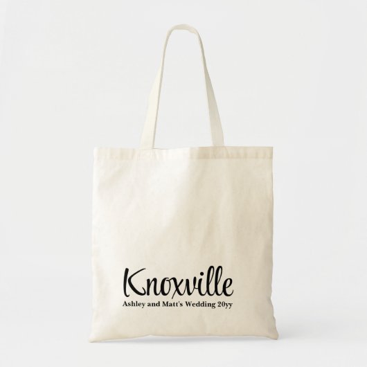 Aangepaste Bestemming Trouw Welkom in Knoxville Tote Bag (Voorkant)
