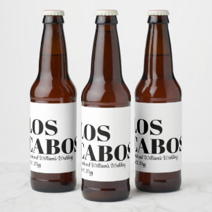 Aangepaste Bestemming Trouwdag Welkom in Los Cabos Bier Etiket