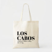 Aangepaste bestemming Trouwdag Welkom in Los Cabos Tote Bag (Voorkant)