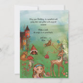 Aangepaste Betoverde Bos Sprookje Verjaardag Kaart (Achterkant)