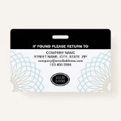 Aangepaste beveiligingskaart ID Foto zwart badge (Achterkant)