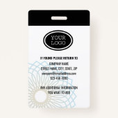 Aangepaste beveiligingskaart ID Foto zwart badge (Achterkant)