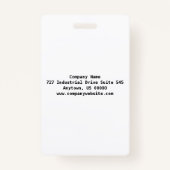 Aangepaste beveiligingspersoneel ID-badge zwart |  Badge (Achterkant)