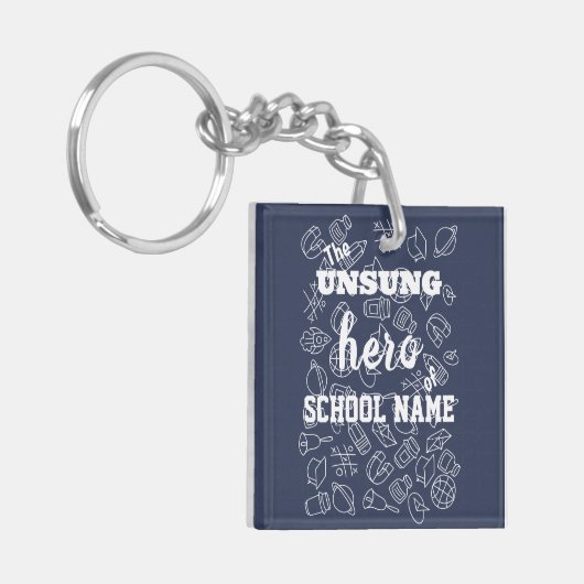 Aangepaste bewaarder / personeel Waardering Sleute Sleutelhanger (Voorkant Links)