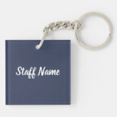 Aangepaste bewaarder / personeel Waardering Sleute Sleutelhanger (Achterkant)