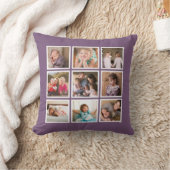 Aangepaste bewerkbare achtergrondkleur Foto Collag Kussen (Deken)