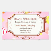 Aangepaste bewerkbare bakkerijlabel Sticker (Voorkant)