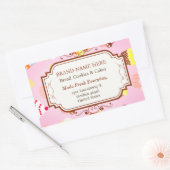 Aangepaste bewerkbare bakkerijlabel Sticker (Envelop)