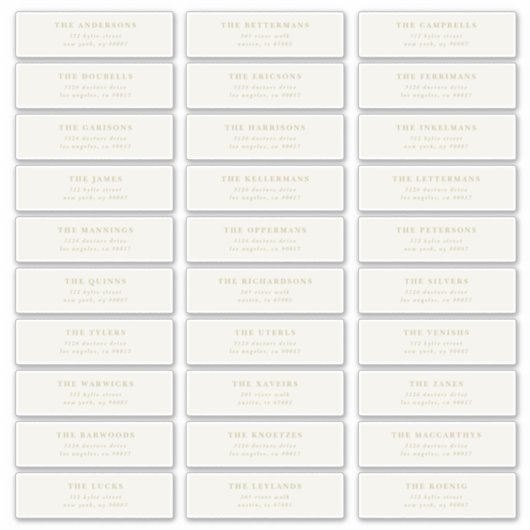 Aangepaste bewerkbare individuele bruiloft gastadr sticker (Voorkant)