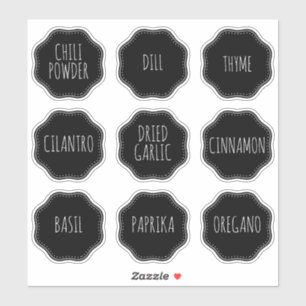 Aangepaste bewerkbare kruidenpot label pantry kast