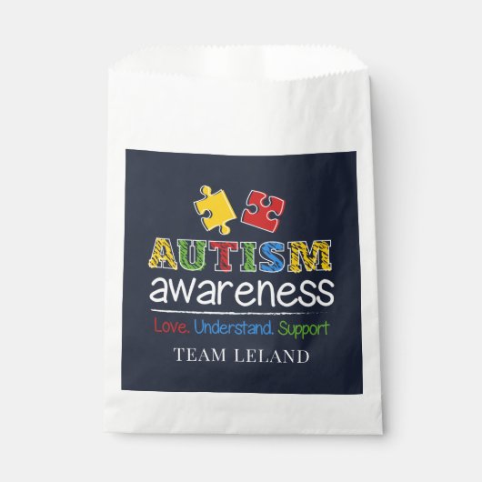 Aangepaste bewustwording van autisme Liefde begrij Bedankzakje (Voorkant)