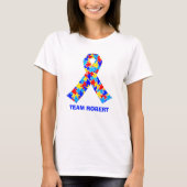 Aangepaste bewustwording van autisme Ribbon Walk W T-shirt (Voorkant)