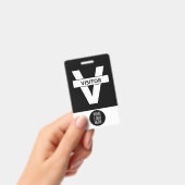 Aangepaste bezoeker - Fotokaart - Naam ID Badge (Handheld)