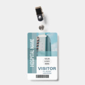 Aangepaste bezoekersstreepjescode, Logo-ID Badge (Voorzijde met clip)