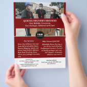 Aangepaste bezorgdienst flyer (Hand)