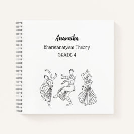 Aangepaste bharatanatyam danstheorie Spiral Notiti Notitieboek