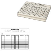 Aangepaste bibliotheek leenster record bookplate rubberstempel (Gestempeld)