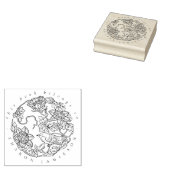 Aangepaste bibliotheek met bijpassende vogelnaam ( rubberstempel (Gestempeld)