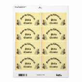 Aangepaste "Bibliotheek van"  boek Art Labels (Full Sheet)