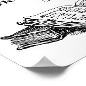 Aangepaste bibliotheek van  boeken Poster (Hoek)