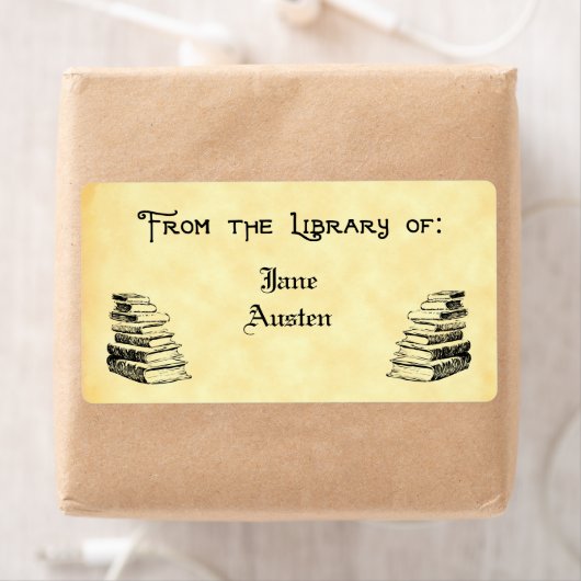 Aangepaste 'Bibliotheek van' kunstlabels Etiket (Insitu)