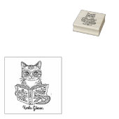 Aangepaste  bibliotheekkat 	rubberstempel (Gestempeld)