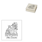 Aangepaste bibliotheekkat 	rubberstempel (Gestempeld)