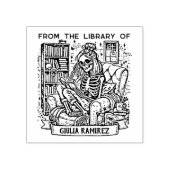 Aangepaste bibliotheekschedel 	rubberstempel (Afrduk)