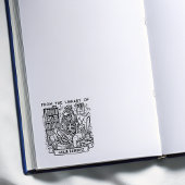 Aangepaste bibliotheekschedel 	rubberstempel