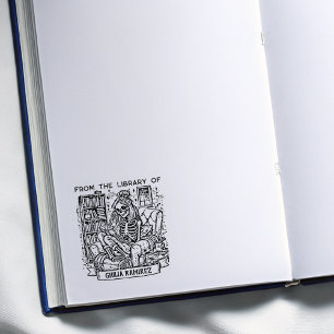 Aangepaste bibliotheekschedel rubberstempel