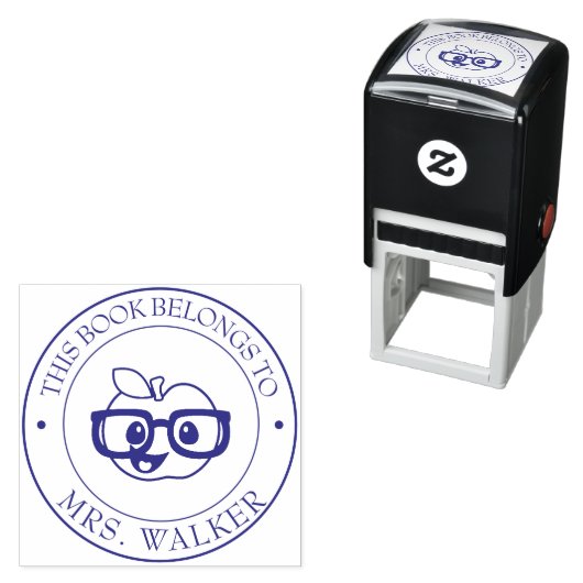 Aangepaste bibliotheekstempel - Ex libris - Bladpl Zelfinktende Stempel (In situ)