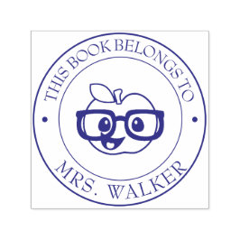 Aangepaste bibliotheekstempel - Ex libris - Bladpl Zelfinktende Stempel