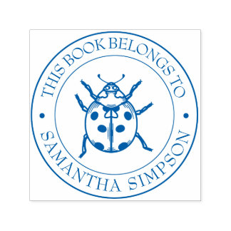 Aangepaste bibliotheekstempel - Ex libris - Bladpl Zelfinktende Stempel