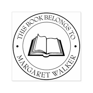 Aangepaste bibliotheekstempel - Ex libris - Bladpl Zelfinktende Stempel