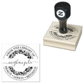 Aangepaste bibliotheekstempel met bewijs rubberstempel (Gestempeld)