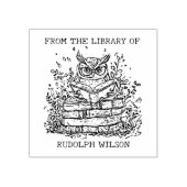 Aangepaste bibliotheekuil Bookplate Rubberstempel (Afrduk)