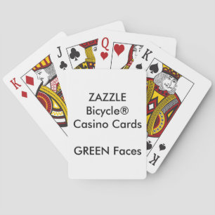 Aangepaste Bicycle® Casino-speelkaarten GROENE FAC Speelkaarten